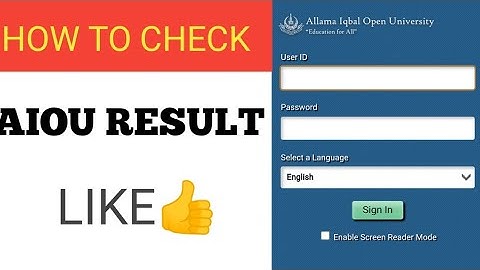 How to check your B.ed, AD and BA result.|AIOU RESULT| ||AIOU||