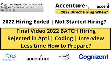 2022 BATCH Hiring Ended ? When TOP MNC Hire Final Video | Hiring Factors | Apply In Jobs  2022 BATCH