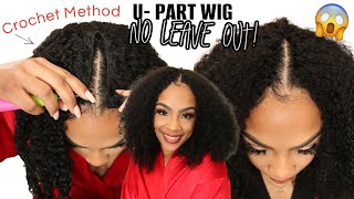 VIRAL CROCHET BRAID METHOD on a V Part WIGNO LEAVE OUT AT ALL!  *WOW* Hergivenhair