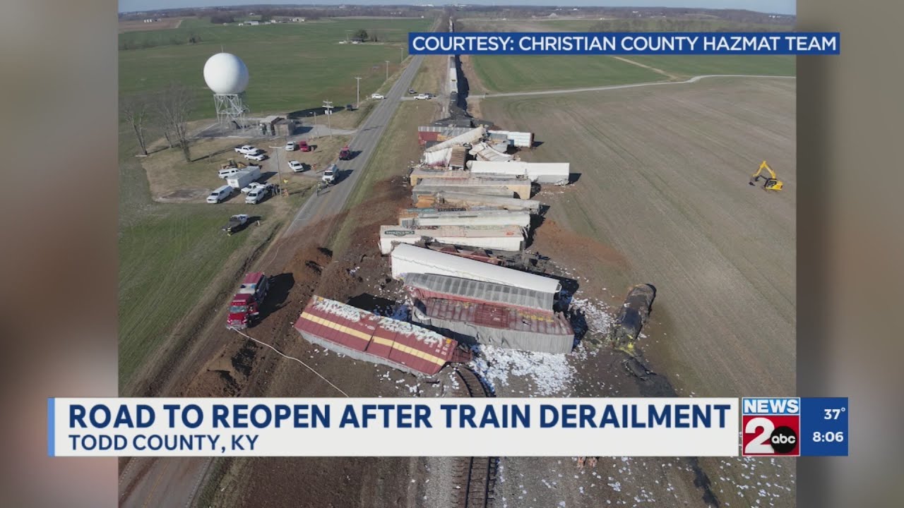 Road to reopen after KY train derailment - YouTube