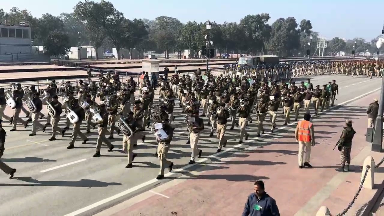 Republic day parade rehearsal by ITBPF contingent.