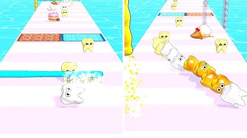 Teeth Stack 3D All Android IOS Levels walkthrough Gameplay lvl 1-2