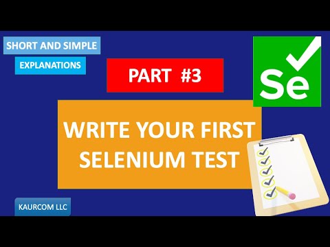 Write your first Selenium 4.0 test - YouTube