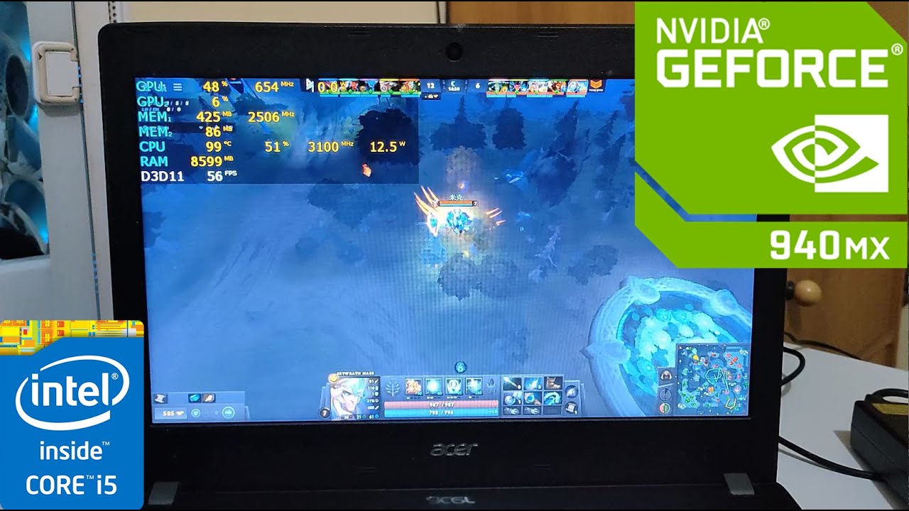 Geforce 940MX Dota 2 - YouTube