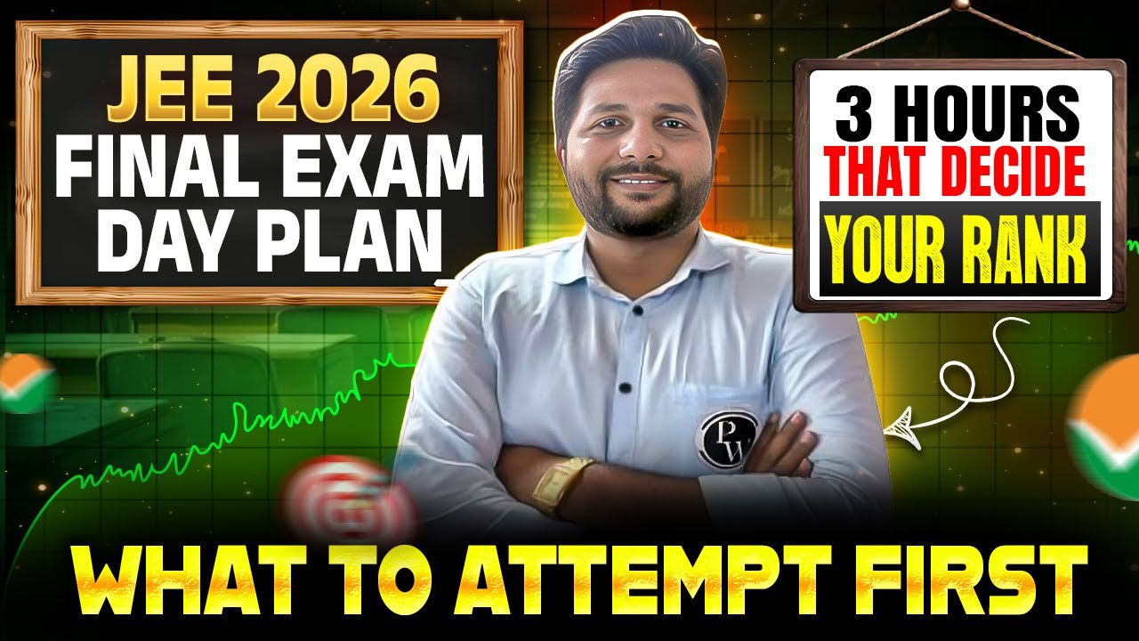 JEE 2026 FINAL EXAM STRATEGY 🔥 | These 3 Hours Will Decide Your Rank ...