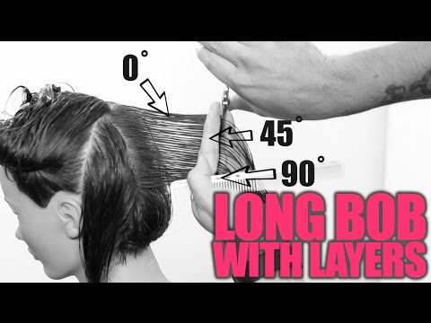 How To Cut A Long Bob With Layers Triangle Graduation Haircut