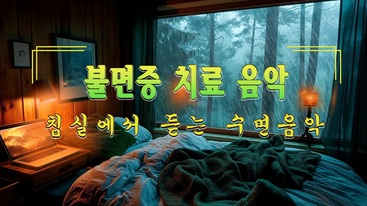 마음이 편안해지는 시간☁침실에서 듣는 수면음악,잠잘때 듣는 음악🎵 빗소리,불면증 치료 음악