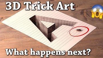 Drawing A Hole in Line Paper - 3D Trick Art to Test Your Brain!