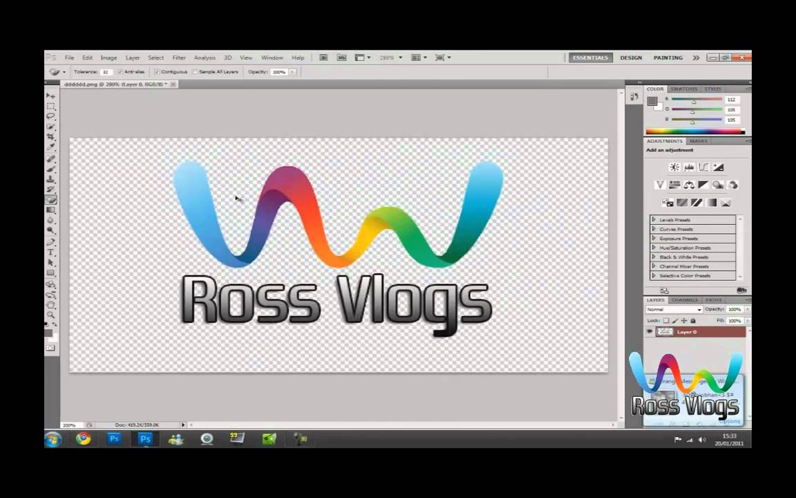 How To Make a Transparent LOGO in Photoshop CS12