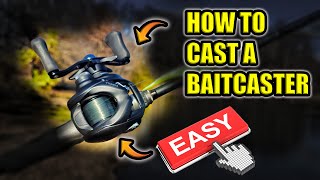 How to Cast a Magnetic Braking Baitcasting Reel for Beginners EASY - Daiwa Tatula 100