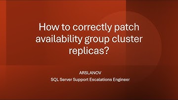 SNHA17: Correctly patch SQL Server Availability Group cluster replicas