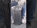 Carving Precise Lines on Stone Blocks Using Chisels #shorts