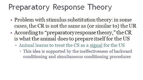 PSYC 370 Video Lecture - Preparatory Response Theory