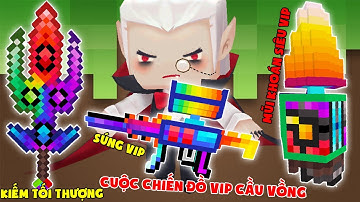 MINI GAME : CUỘC CHIẾN ĐỒ VIP CẦU VỒNG ** THỬ THÁCH NOOB CÓ KIẾM TỐI THƯỢNG VIP NHẤT MINI WORLD ??