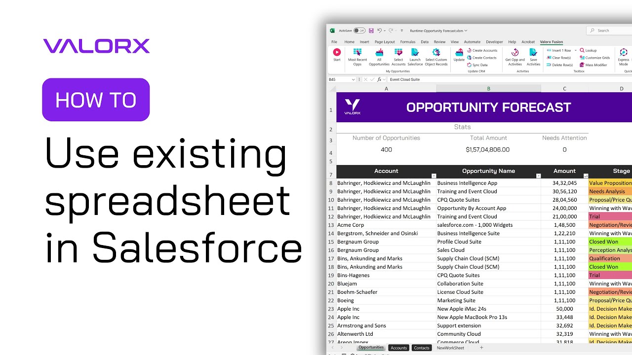 Salesforce Tutorial (2026): How to use existing spreadsheets in Salesforce with Valorx