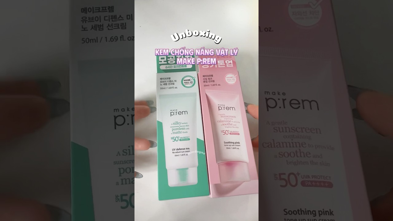 Review 2 loại chống nắng Make P:rem 
