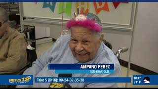Triboro Center's 105 Year Old Amparo Perez Celebrates With 107 Year Old Sister Evangelina Williams