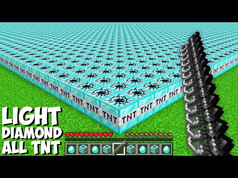 How to LIGHT 1000 DIAMOND TNT AT THE SAME TIME in Minecraft ? HUGE DIAMOND EXPLOSION ?