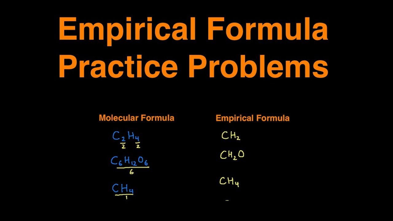 problem solving of empirical formula