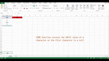 Excel CODE Function - How to use CODE Function