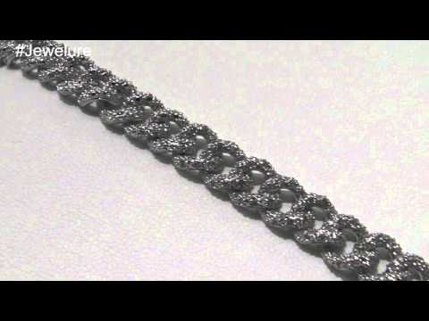 Silver Tone Cubic Zirconia Fashion Bracelet Curb Link Bracelet For Women