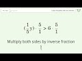 1/5y+3 greater than 9 - Solve linear inequalities with one unknown