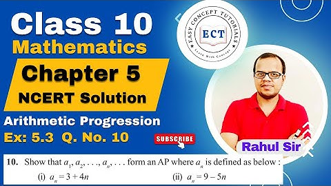Class 10 Mathematics | Chapter 5 I Ex 5.3 Q 10 | NCERT Solution |Arithmetic Progression | 
