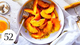 Peach Salad With Anchovy Vinaigrette | Big Little Recipes