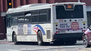 NJ TRANSIT NABI route #59 Dunellen #0009 #6193 in Elizabeth,NJ 