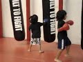 4 year old EJ's first Muay Thai class