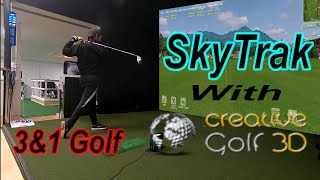 Trying the Creative Golf 3d software with the SkyTrak Golfsimulator! 3&1 Golf screenshot 2