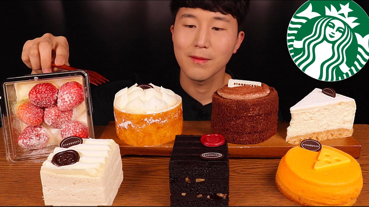 [SUB]스타벅스 클라우드 치즈, 초콜릿, 슈크림 케이크 먹방(cloud cheese, chocolate, puff cake mukbang)#MUKBANG
