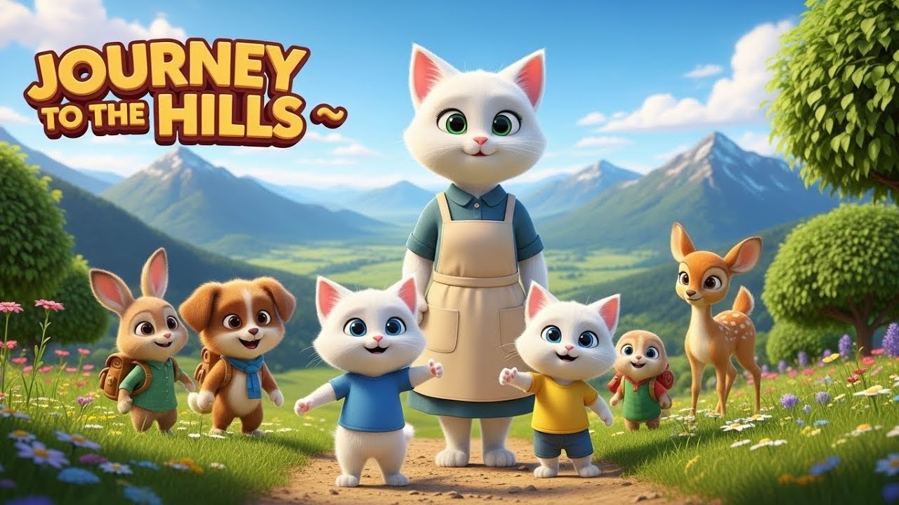 Mama Cat’s Journey to the Hills 🏔️ | Cute Adventure With Kittens 