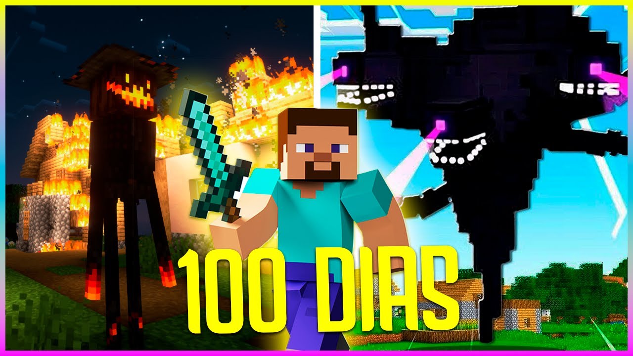 100 DIAS NO MINECRAFT ENFRENTANDO OS PIORES MONSTROS QUE EXISTEM!! INCLUSIVE WHITER STORM #01