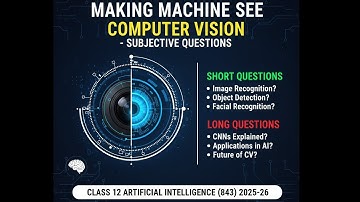 Making Machine See Subjective Questions | Class 12 AI Chapter Explained | computer vision