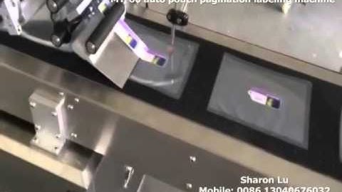 MT 60 automatic adhesive plastic bag pouch pagination labeling machine