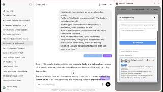 Demo for Chrome Extension: AI Chat Timeline for ChatGPT and Claude.ai screenshot 1