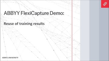 ABBYY FlexiCapture for Invoices Demo: Reusing Training Results