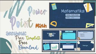 POWER POINT AESTHETIK FREE TEMPLATE II AESTHETIC ANIMATED MATH SLIDE II PPT MATHEMATICS II DIAHS