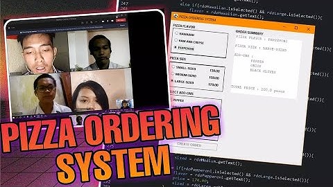 PIZZA ORDERING SYSTEM PRESENTATION//JAVA GUI ECLIPSE
