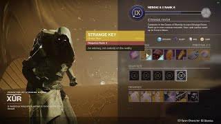 WHAT TO DO WITH THE STRANGE KEY FROM XUR? - DESTINY 2