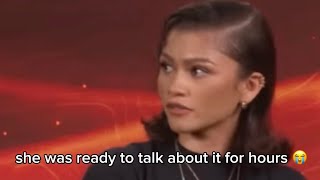 Zendaya can’t stop talking about Tom Holland on the press tour for her own movie for 3 minutes