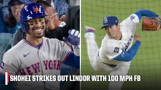 100 Mph Strikeout Shohei Ohtani Zips Fb Past Francisco Lindor After 11-Pitch Battle Espn Mlb