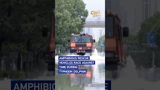 Amphibious rescue vehicles race against time during Typhoon Dolphin#coolchina