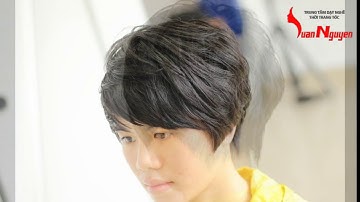 Hướng dẫn cắt tóc Tomboy trên đầu thật full .LUANNGUYEN