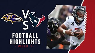 Thrilling Clash: Houston Texans vs. Baltimore Ravens | 2023 Week 1 Game Highlights