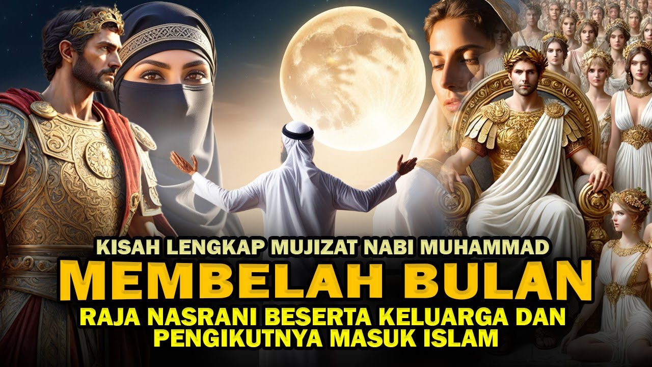 Kisah Nyata Mujizat Nabi Muhammad Membelah Bulan, Raja kafir dan pengikutnya masuk Islam