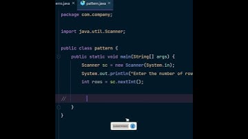 Number Pattern in Java | #java #shorts