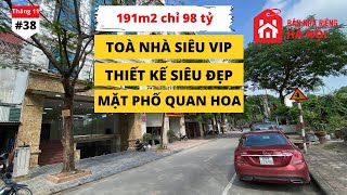 Bán Toà Nhà Văn Phòng 192m2 Mặt Phố Quan Hoa Quận Cầu Giấy