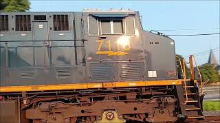 Awesome Crew CSX 7118 Leads CSX Manifest Train Beautiful K5LA Fixed Doppler